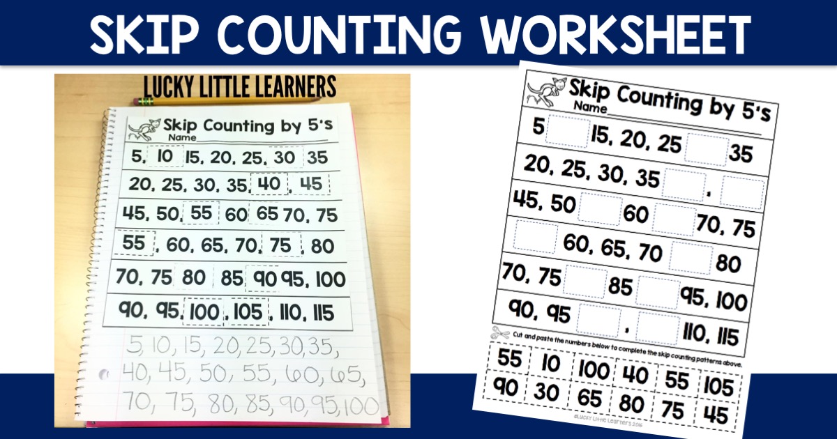 skip counting worksheet lucky little learners