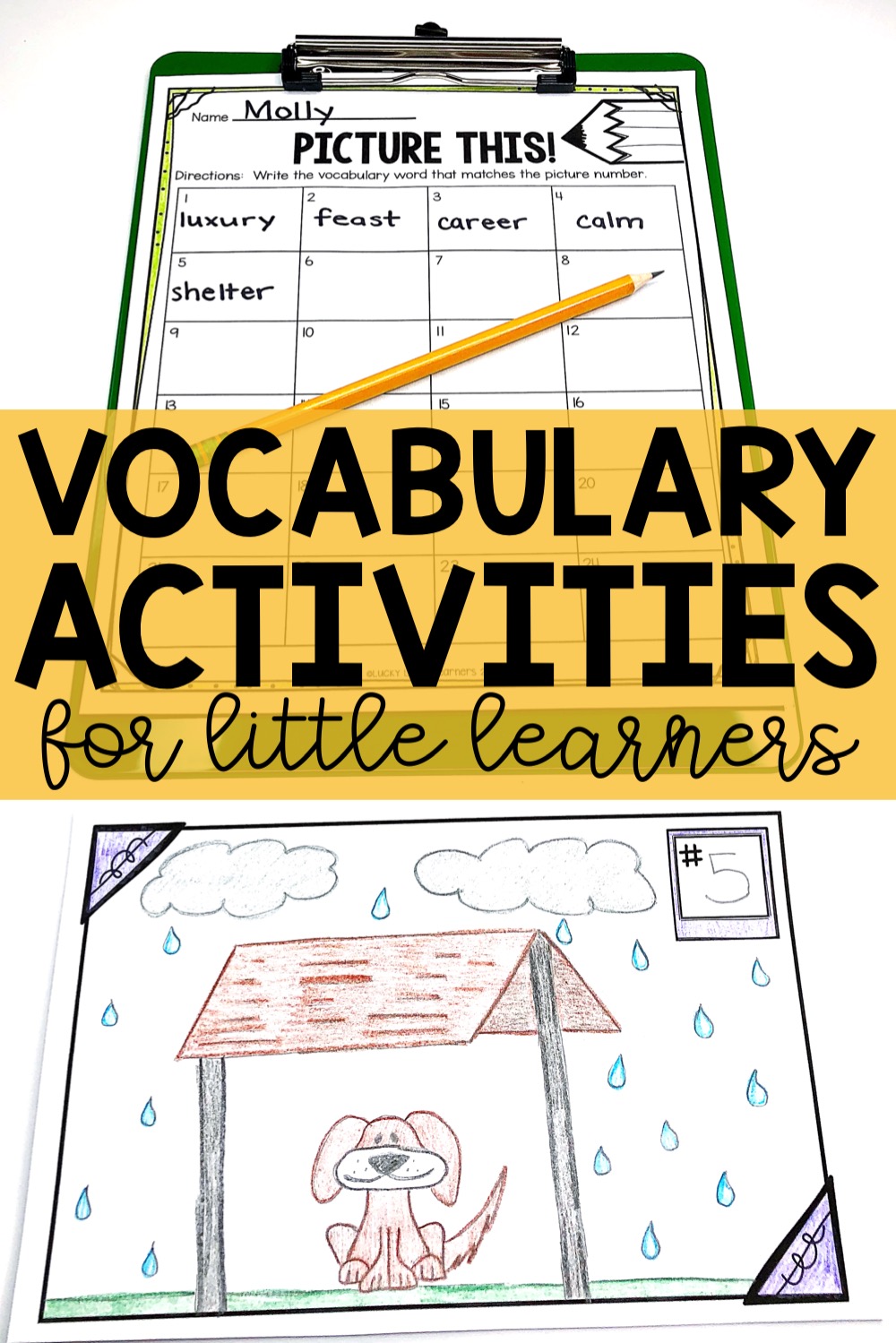 Vocabulary Activities - Lucky Little Learners