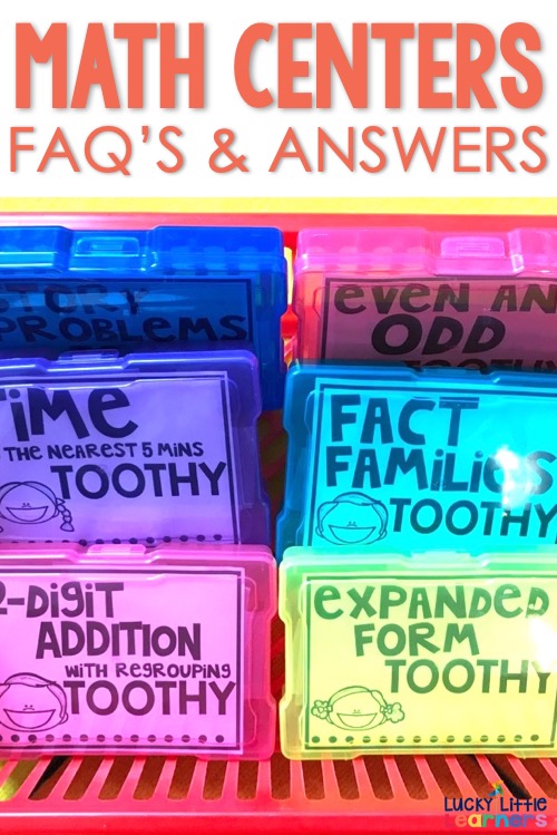 Are you doing math centers in your 1st grade or 2nd grade classroom? Get all your questions answered today to help you and your students attain a math center time that you love! #1stgrade #2ndgrade #mathcenters