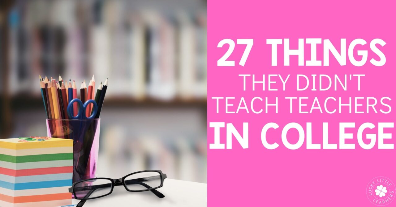 27 Things They Didn't Teach Teachers In College - Lucky Little Learners