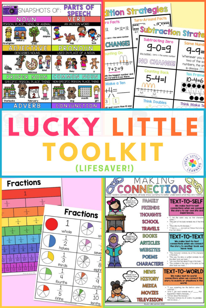 The Lucky Little Toolkit is a valuable resource to help teachers and students navigate ever changing school formats. With hands-on activities, organizers, anchor charts, manipulatives and games it is sure to keep students engaged, organized and learning.