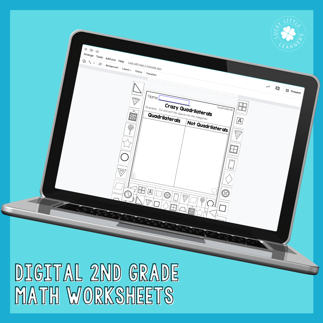 2nd Grade Math Worksheets - No Prep! - Lucky Little Learners
