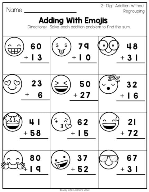 Math Worksheets to Practice Place Value in 2nd Grade - Lucky Little ...