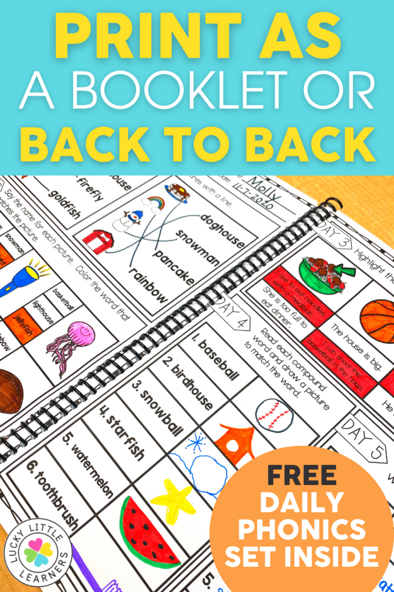 Free Daily Phonics Activities for 2nd Grade - Lucky Little Learners