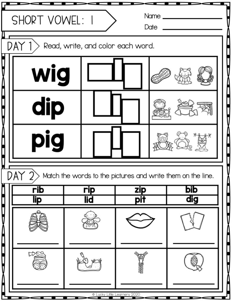 Free Daily Phonics Activities for 2nd Grade - Lucky Little Learners