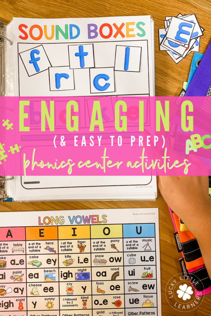 engaging and easy to prep phonics center activities