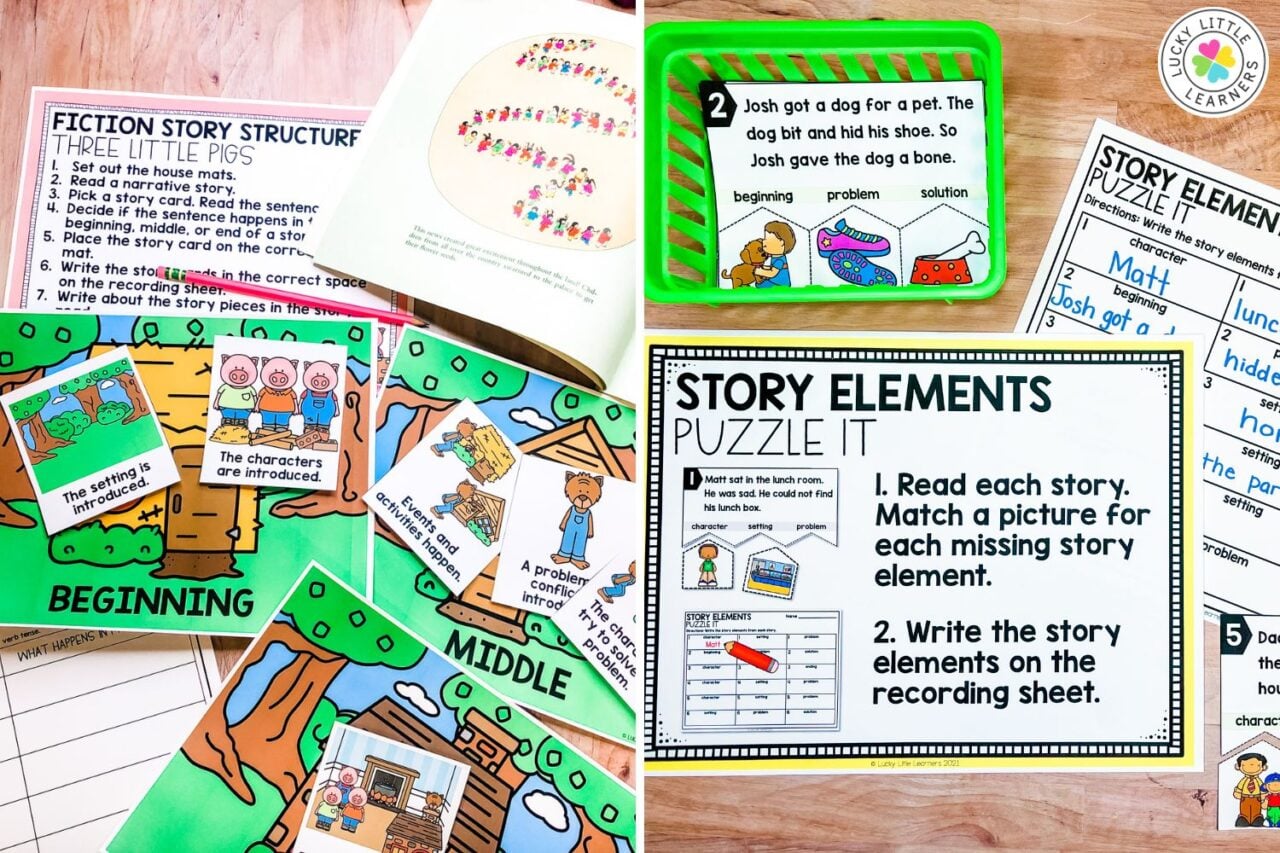 1st and 2nd Grade Literacy Centers - Lucky Little Learners