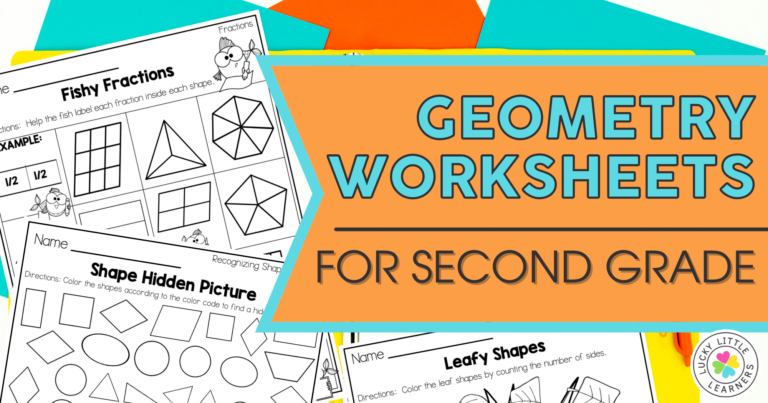 Geometry Worksheets for 2nd Grade - Lucky Little Learners
