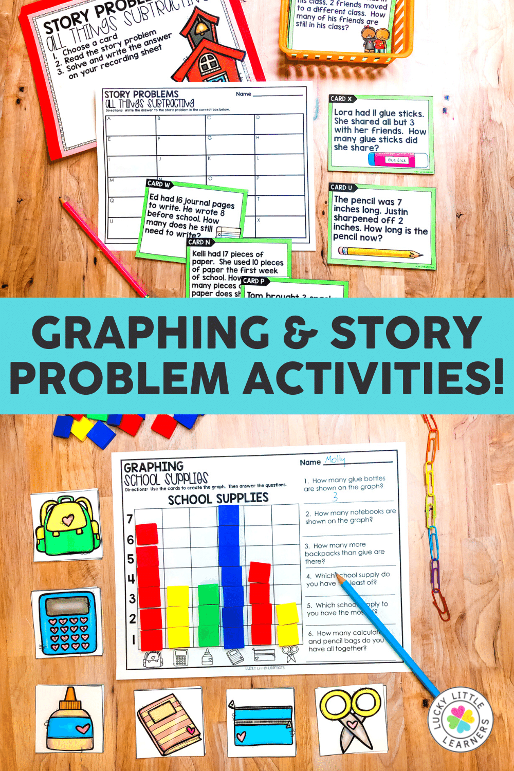 September Math Centers for 1st & 2nd Grade - Lucky Little Learners