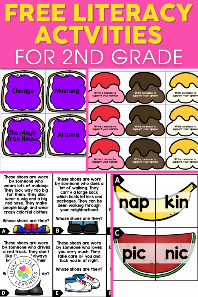 Free Literacy Centers Lucky Little Learners