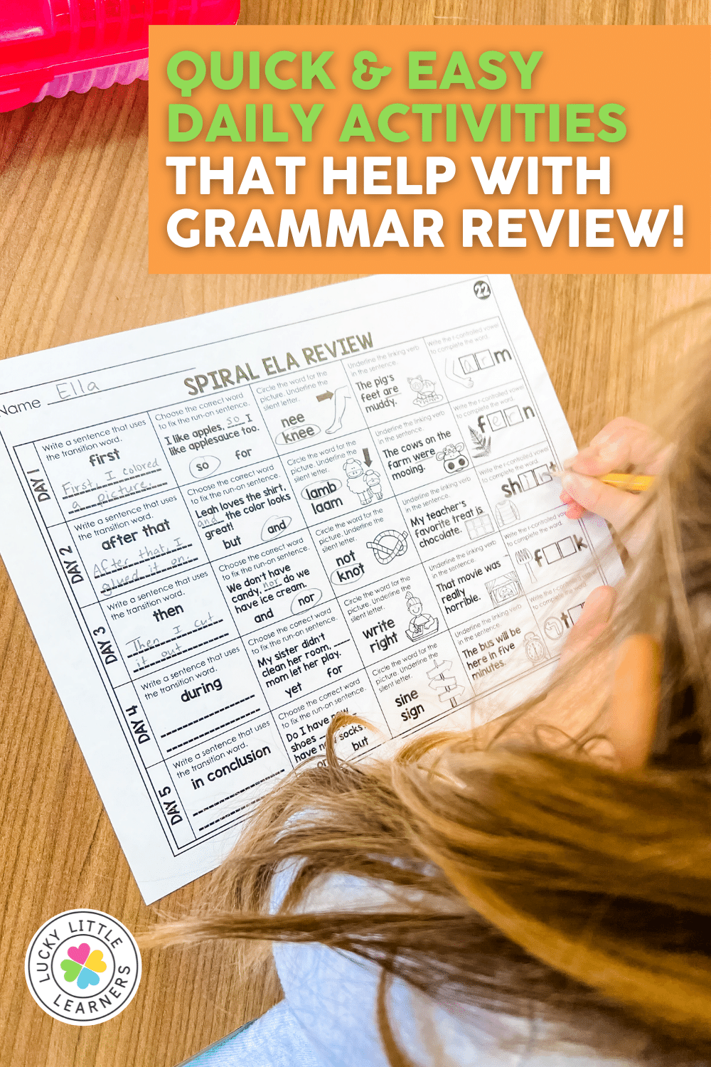 How to Fix a RunOn Sentence Lucky Little Learners