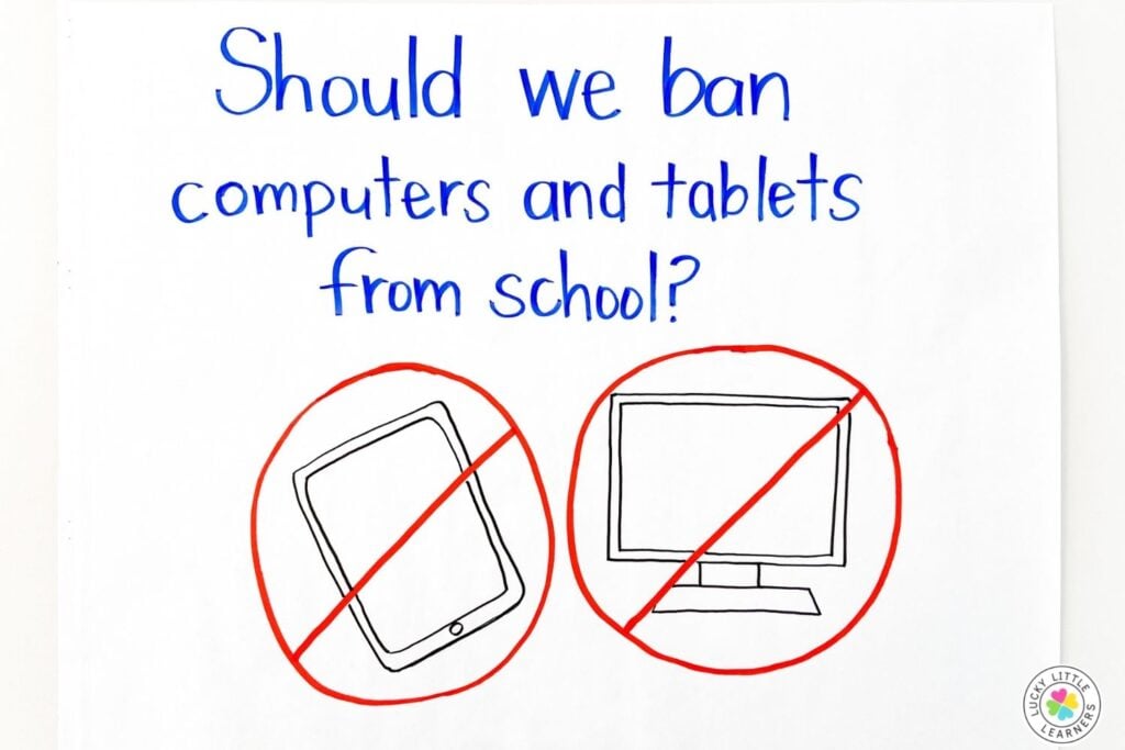 Opinion Writing Prompt: Should we ban computers and tablets from school?