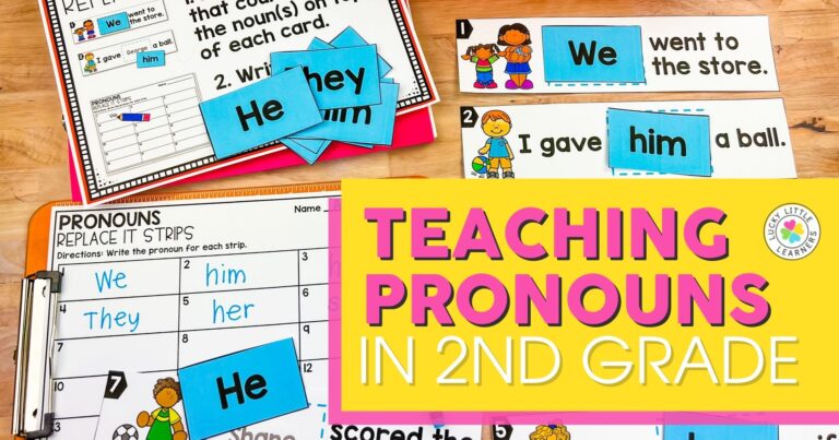 Teaching Pronouns in 2nd Grade - Lucky Little Learners