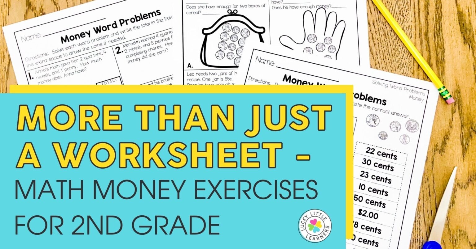 2nd Grade Money Worksheets for Counting Coins, Making Change & Word ...