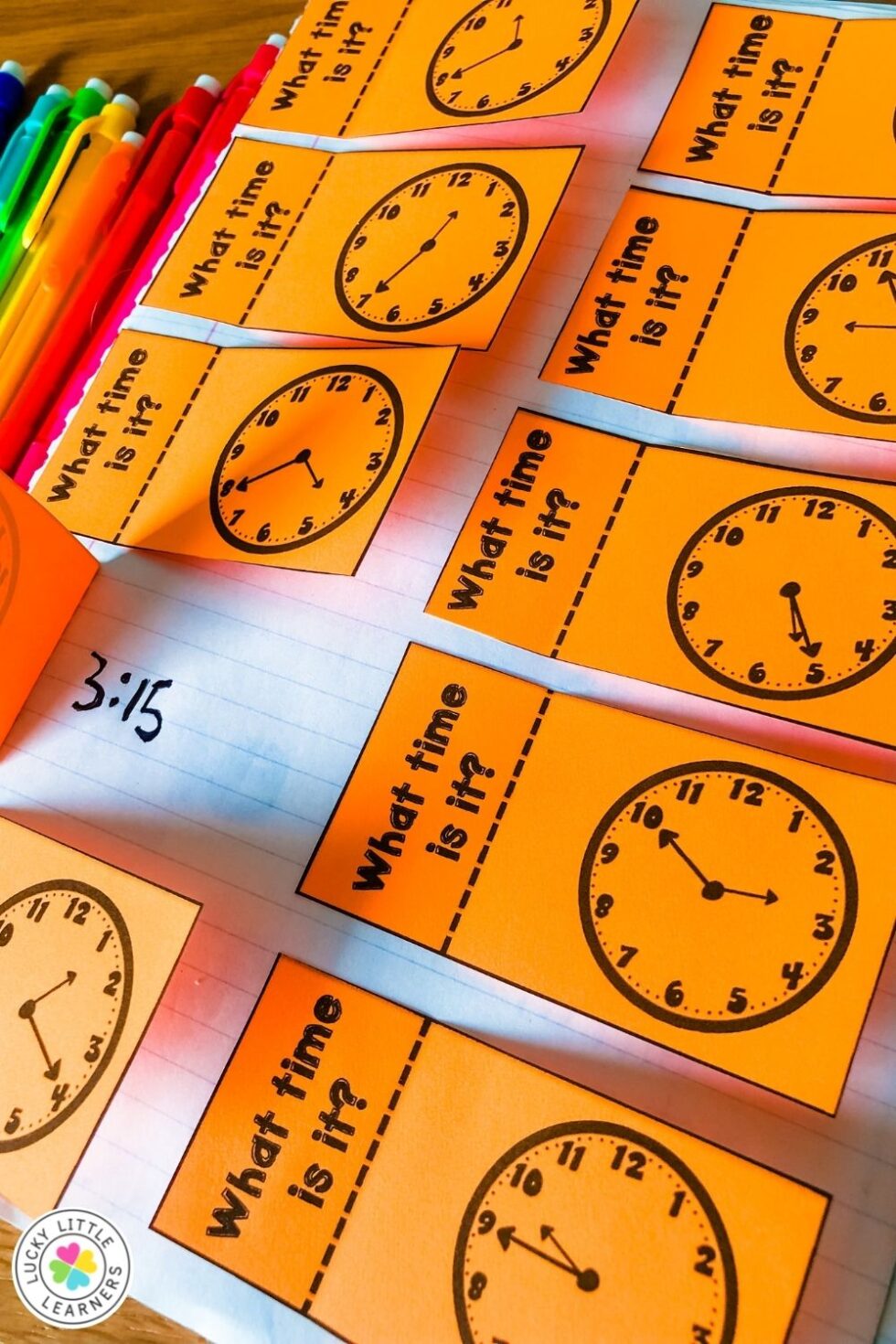12 Interactive Notebook Telling Time Activities for 2nd Grade - Lucky ...