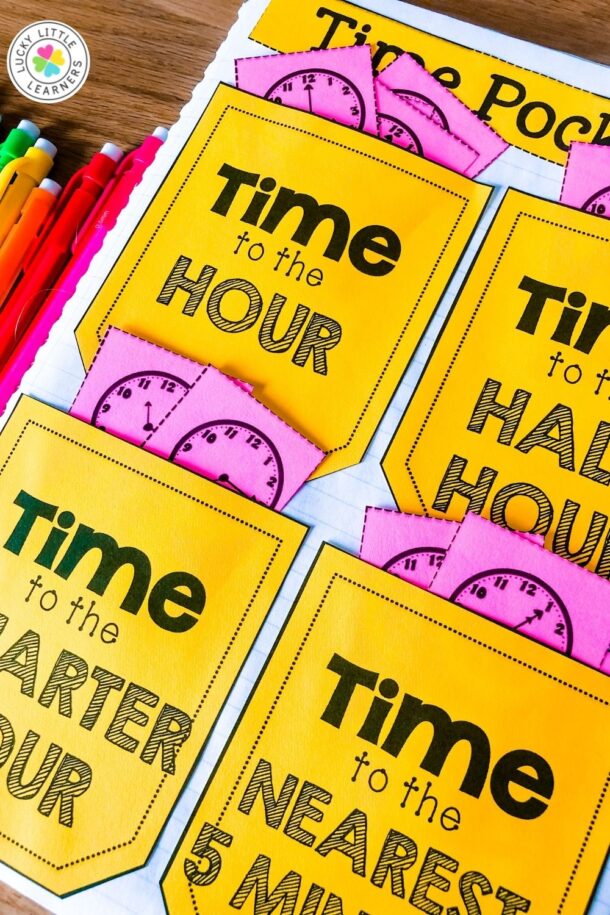 12 Interactive Notebook Telling Time Activities for 2nd Grade - Lucky ...