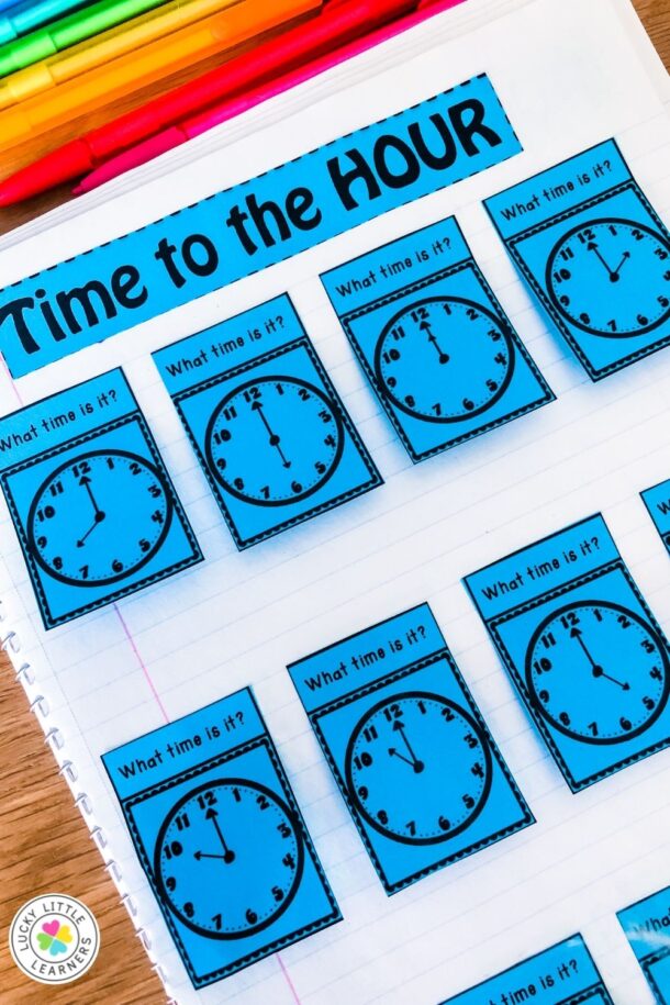 12 Interactive Notebook Telling Time Activities for 2nd Grade - Lucky ...