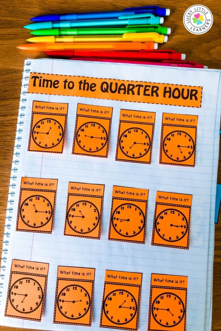 12 Interactive Notebook Telling Time Activities for 2nd Grade - Lucky ...