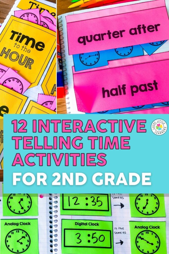 12 Interactive Notebook Telling Time Activities for 2nd Grade - Lucky ...
