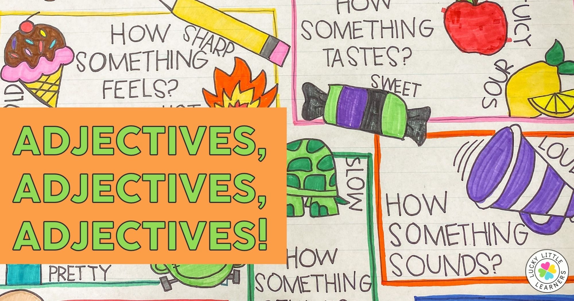 Adjective Mystery Bags by Lucky Little Learners