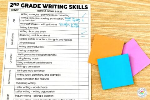 An Easy Way To Set Up Writing Goals In 1st or 2nd Grade - Lucky Little ...