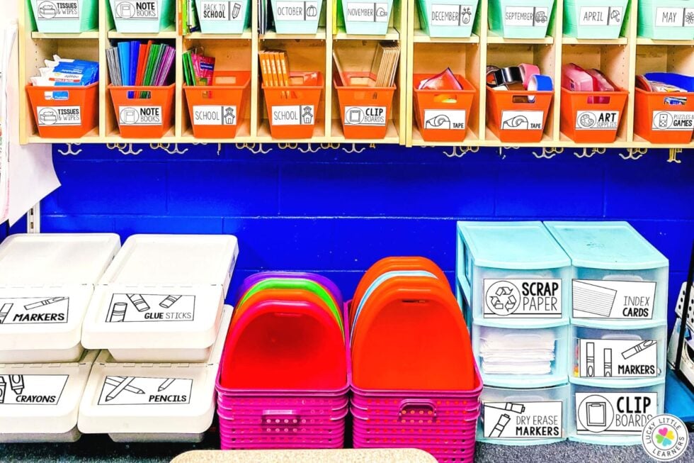 Classroom Set Up Supplies Organization Lucky Little Learners