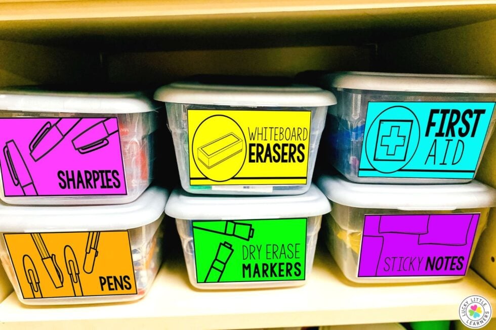 Classroom Set Up Supplies Organization Lucky Little Learners