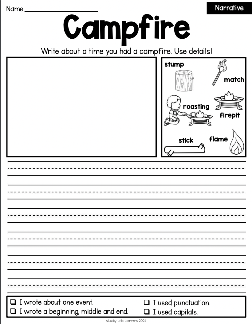 Beginning of the year writing mini lessons lucky little learners