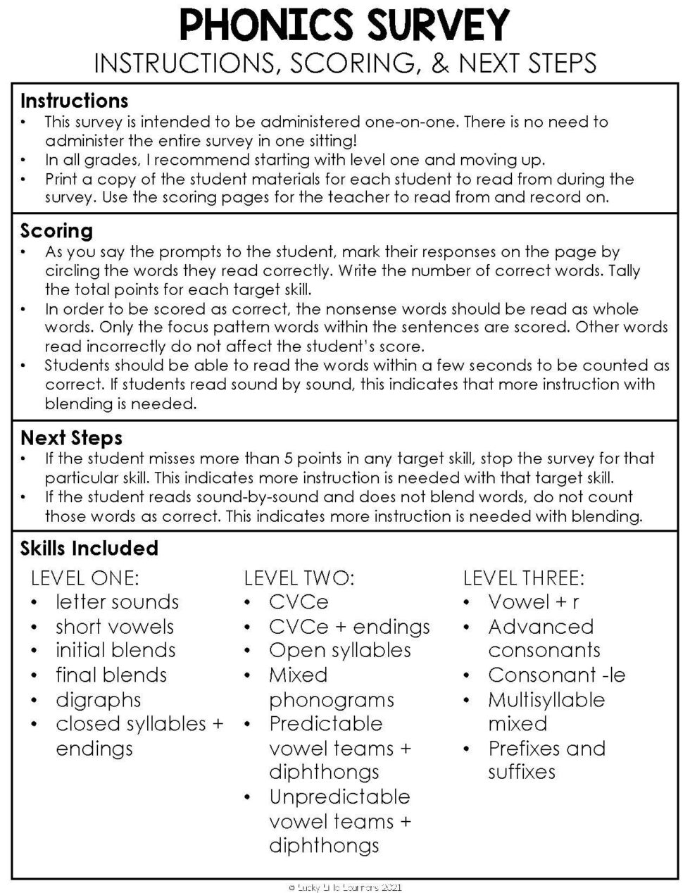 Science of Reading Sample Literacy Block Schedule Lucky Little Learners
