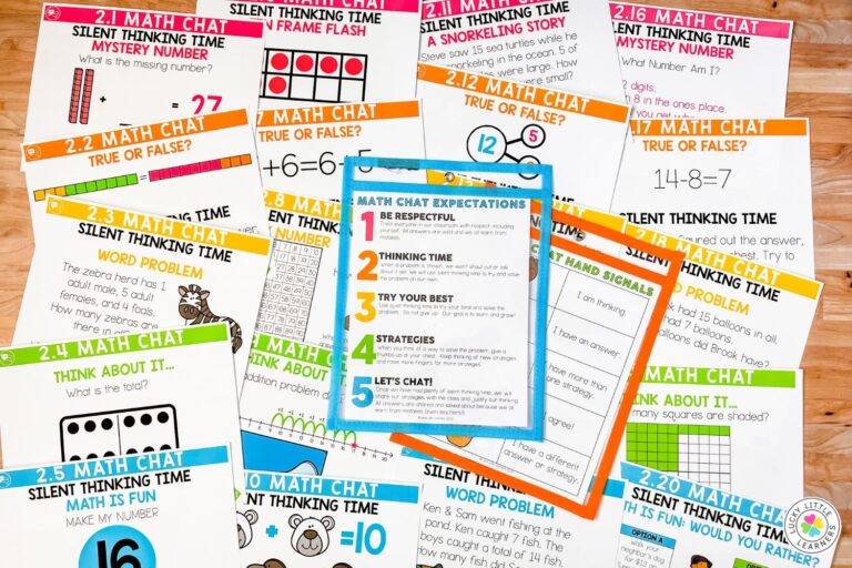 Words Math Routines New Routines for Number Talks and Math Chats - Lucky Little Learners