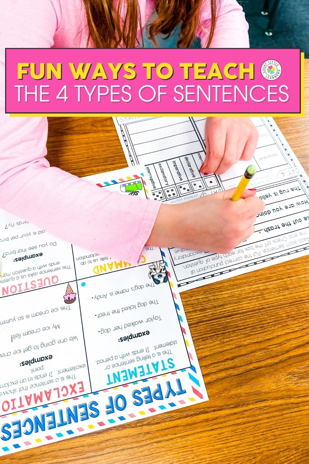 Fun Ways to Teach the 4 Types of Sentences Lucky Little Learners