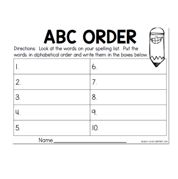 ABC Order: An Important Skill for 2nd Grade - Lucky Little Learners