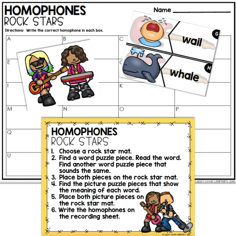 Custom Custom Homophone Homophone How-To for 2nd Grade - Lucky Little Learners