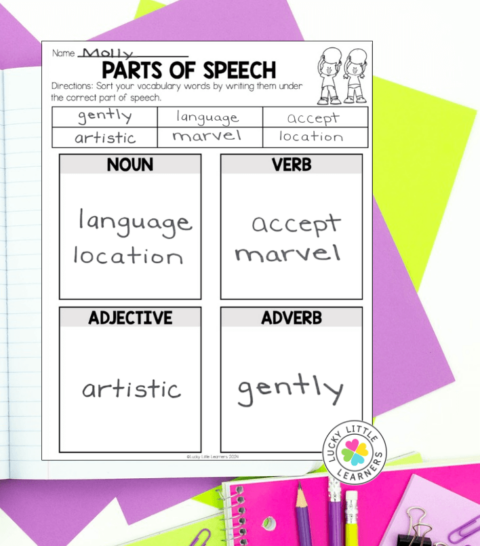 Vocabulary Activities - Lucky Little Learners