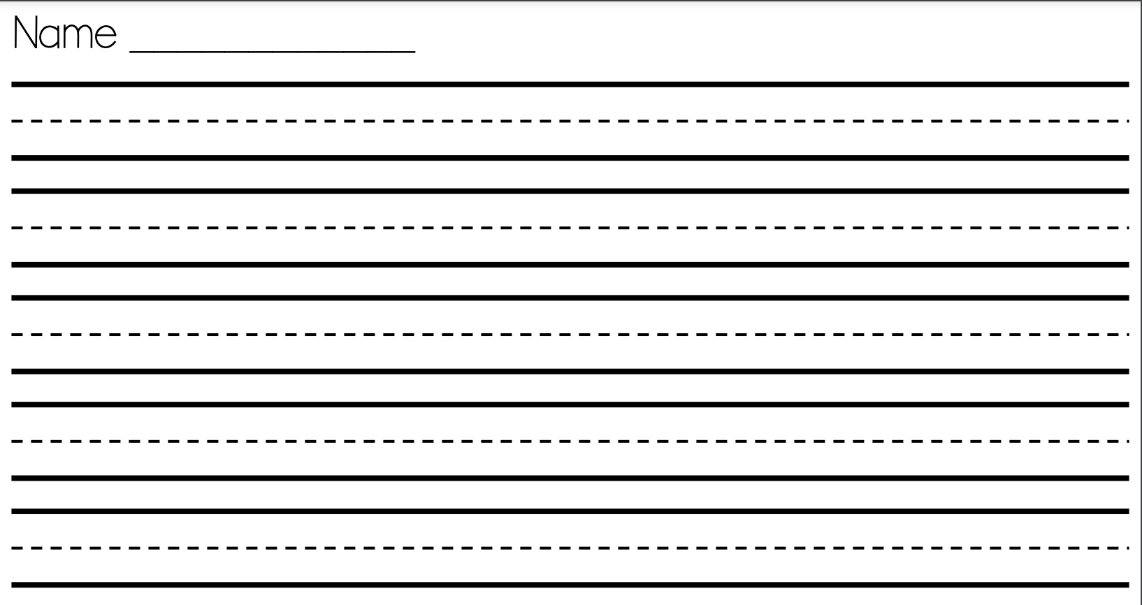primary lined writing paper