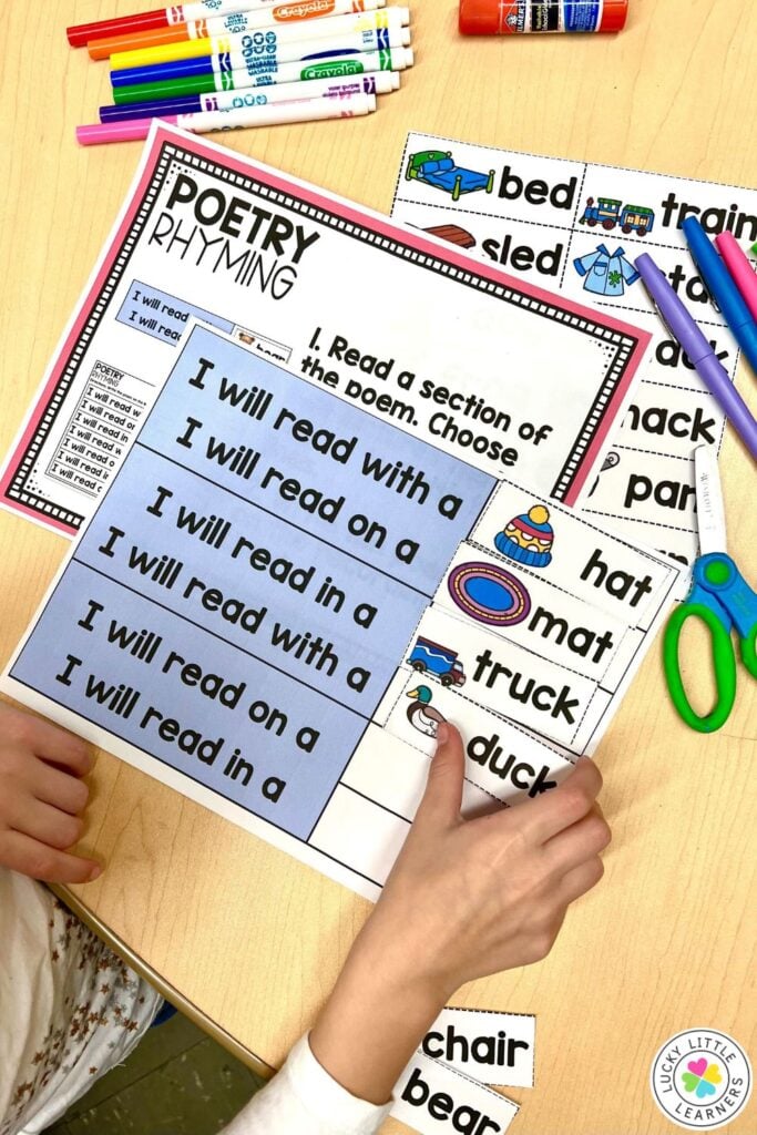 a poetry and rhyming center