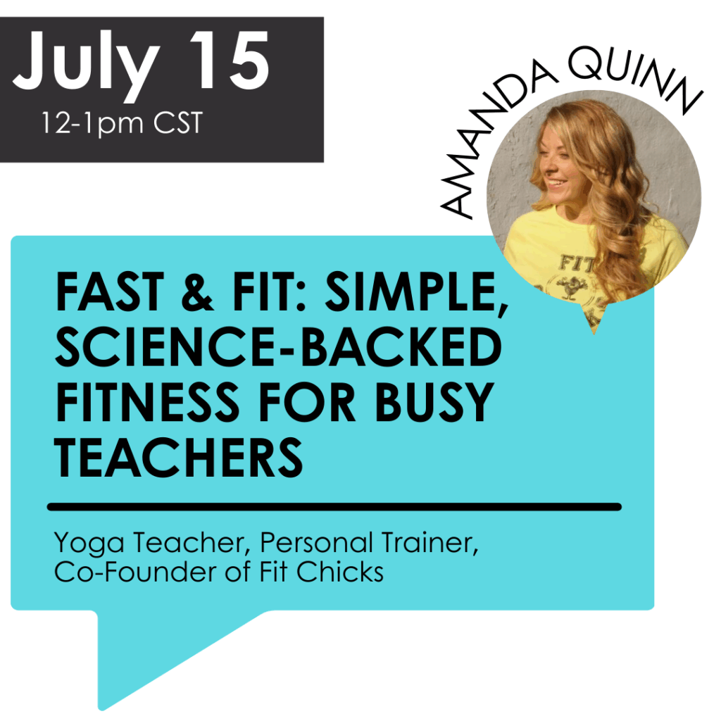 fast and fit: simple science backed fitness for busy teachers summer series with Lucky Little Learners session presented by Amanda Quinn of Fit Chicks