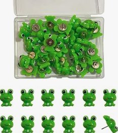 frog pushpins available on amazon