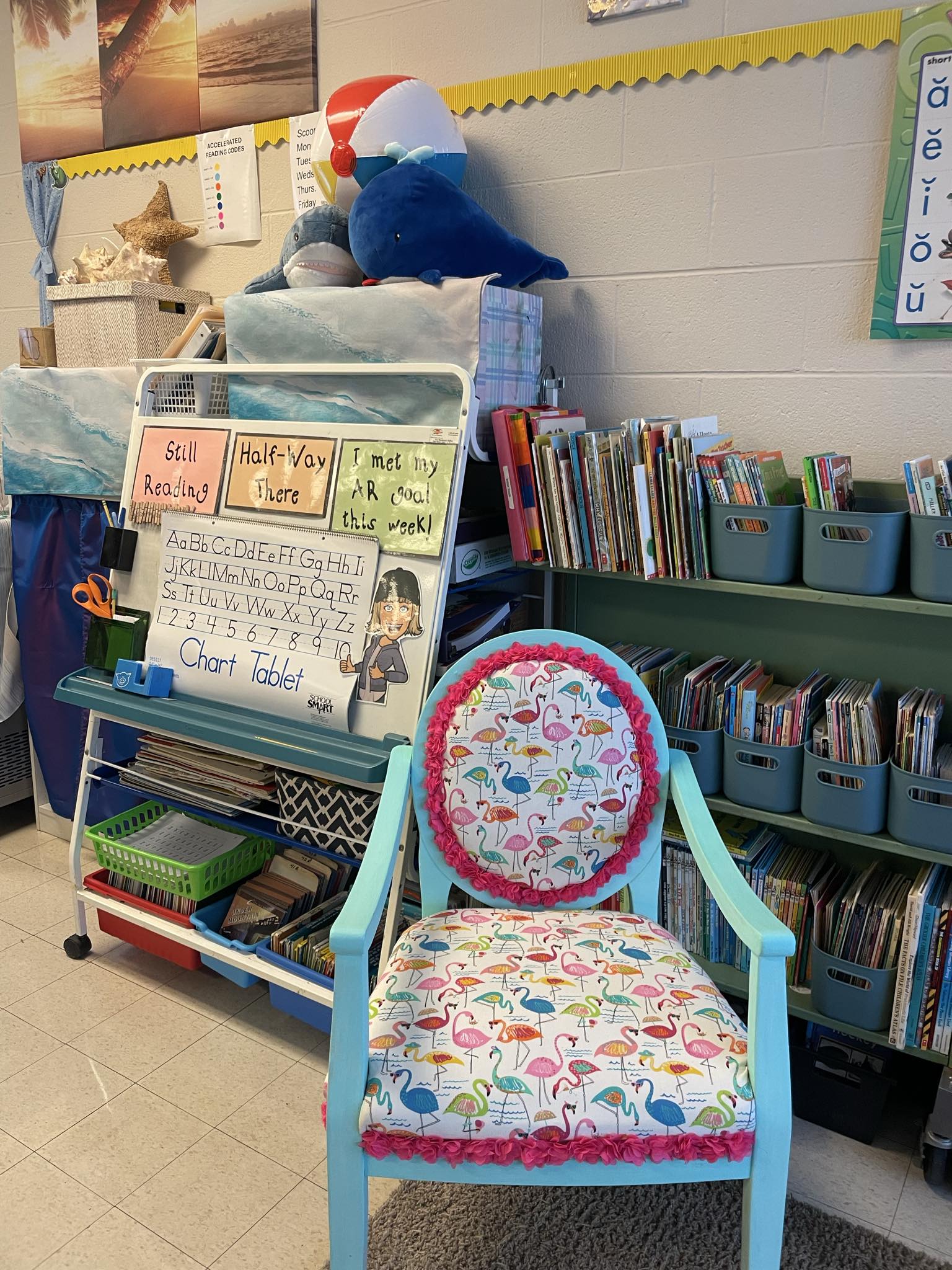 beachy reading nook