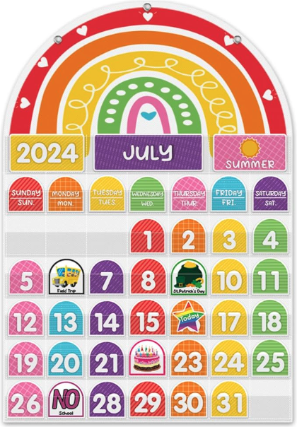 rainbow calendar set available on amazon