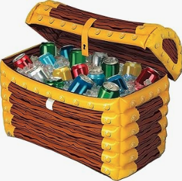 inflatable treasure chest available on amazon
