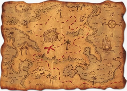pirate treasure map poster available on amazon