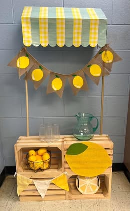 lemonade stand decor for a lemon-themed classroom