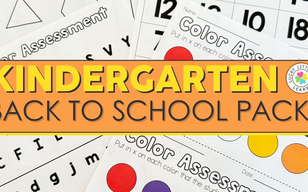 Kindergarten Back to School Pack