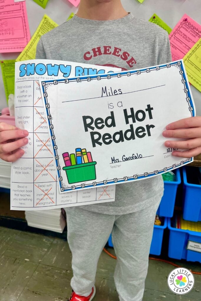 Reading BINGO: A Monthly Homework System for K-2 - Lucky Little Learners