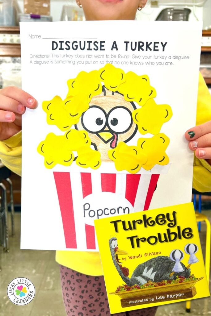 Holiday read alouds Thanksgiving activity with disguise a turkey craft and read aloud book connection