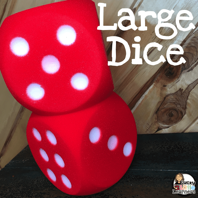 large dice to use during math lessons in elementary school